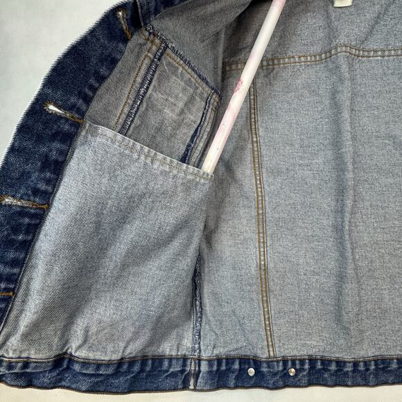 Vintage Wrangler Denim Jean‎ Jacket Womens Measures Medium No Tag USA Made - Picture 6 of 10